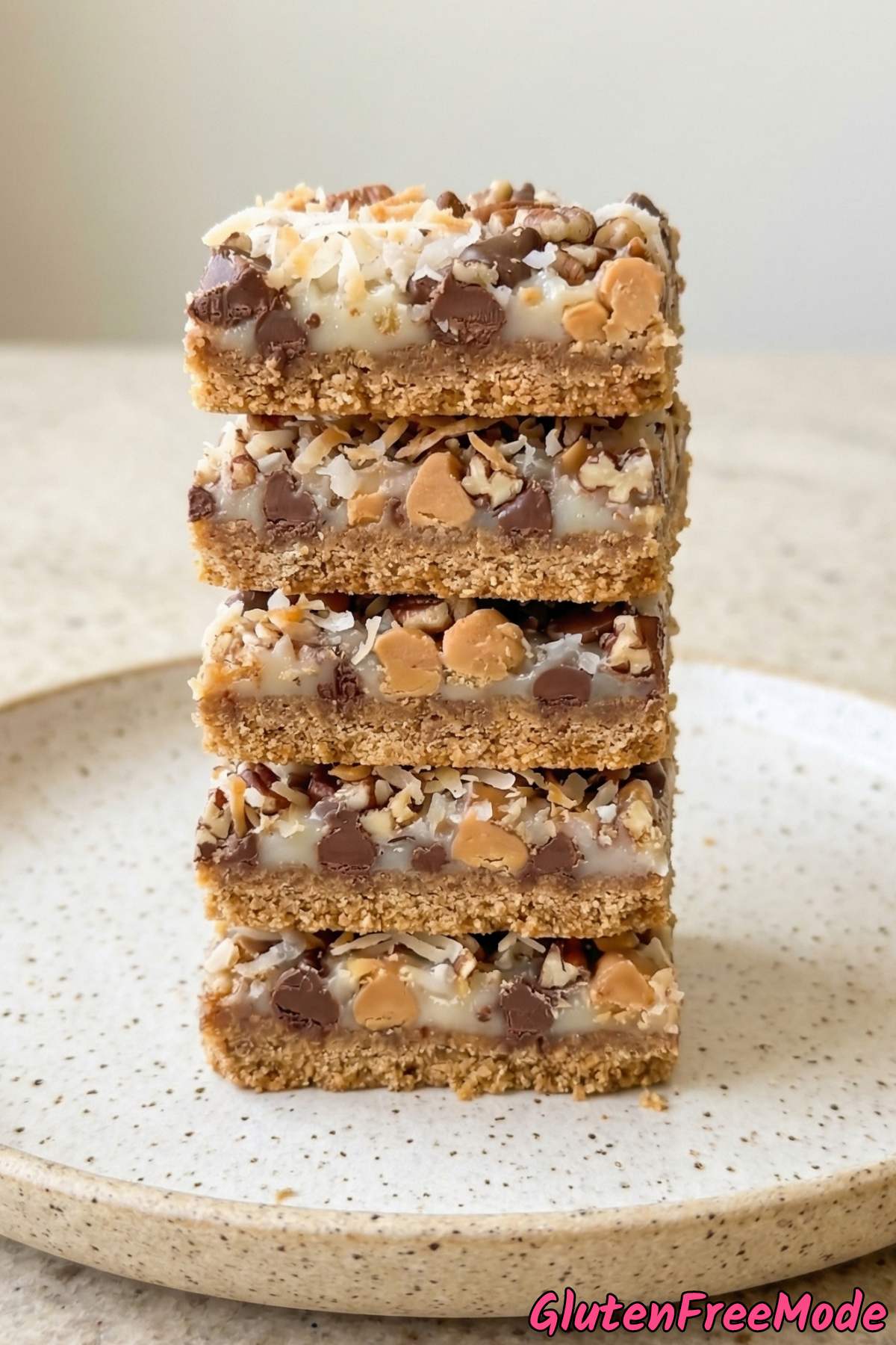 Gooey gluten free seven layer magic bars