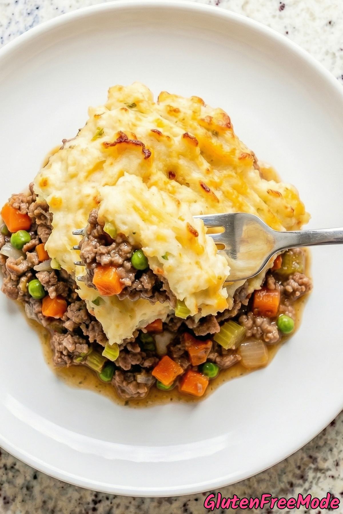 Savory gluten free shepherd's pie