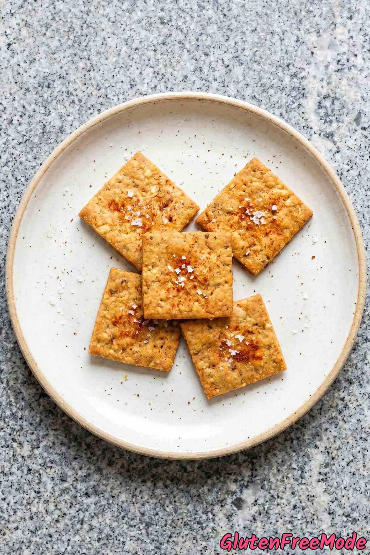 Homemade gluten free smoky crackers