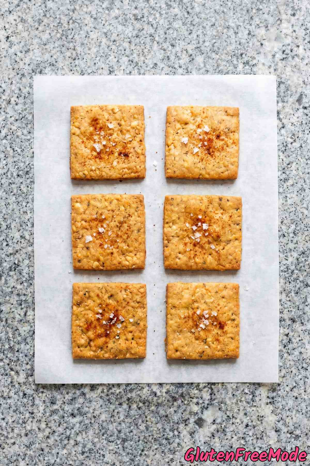 Rustic smoky paprika crackers