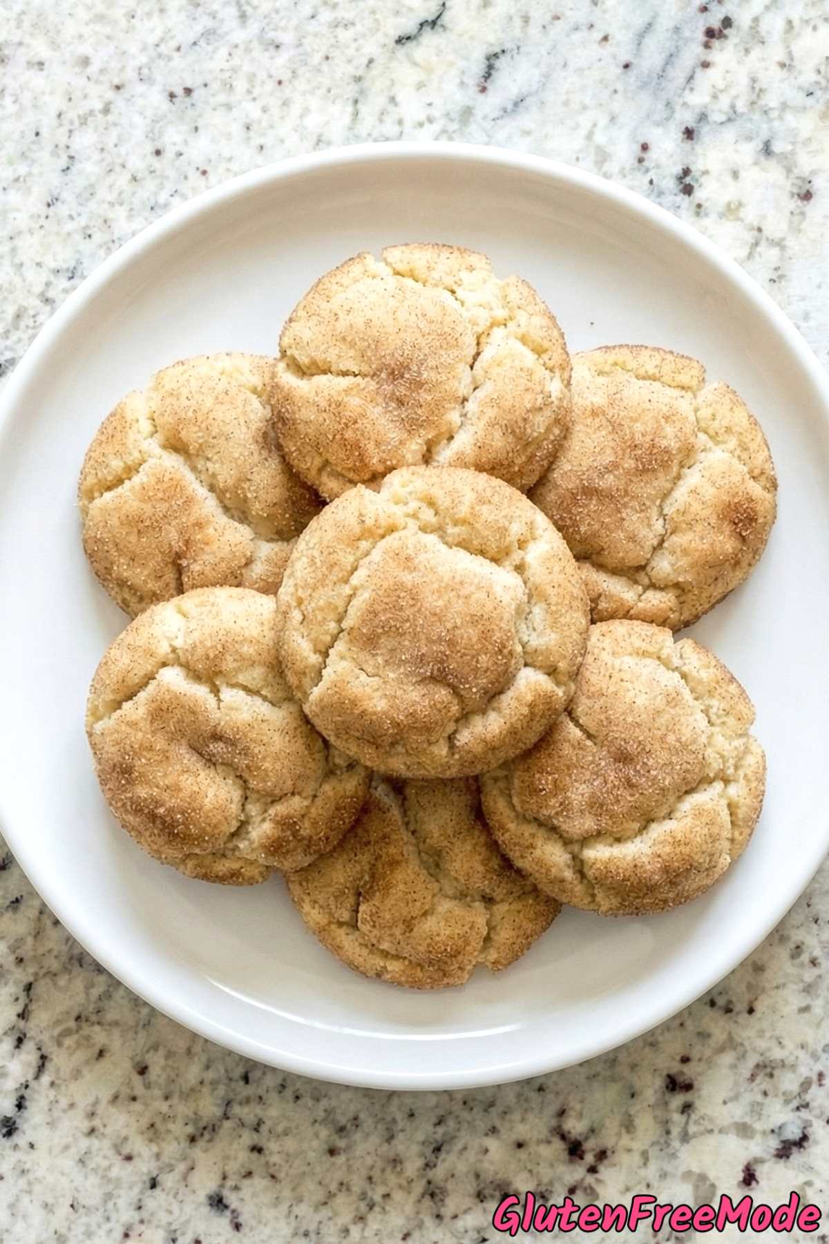 Chewy gluten free soft snickerdoodle cookies