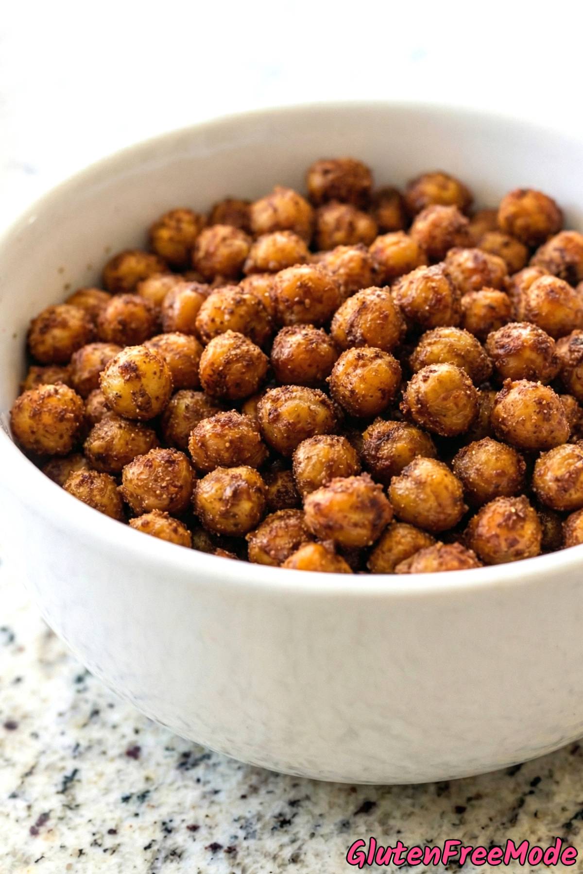 Easy gluten free spicy roasted chickpeas snack