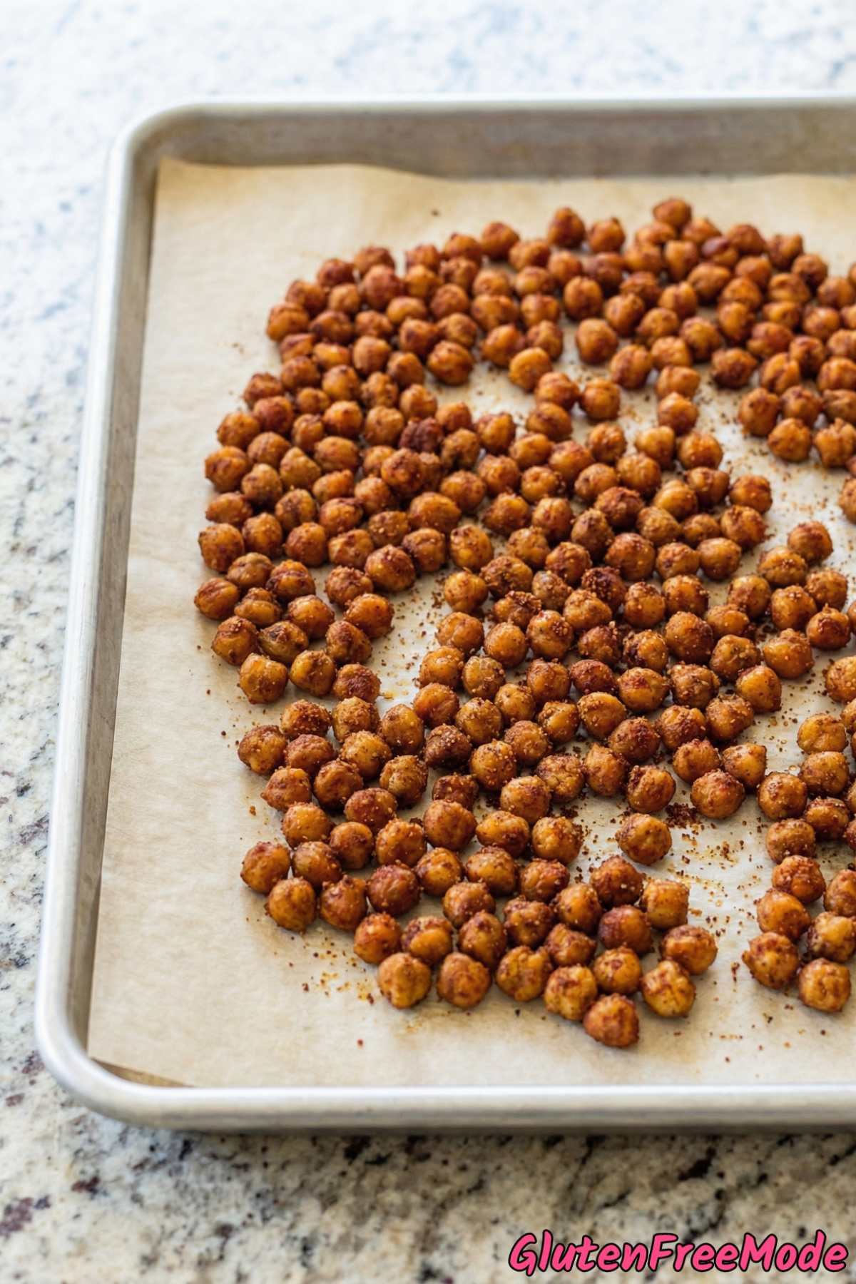 Gluten free spicy roasted chickpeas in a bowl