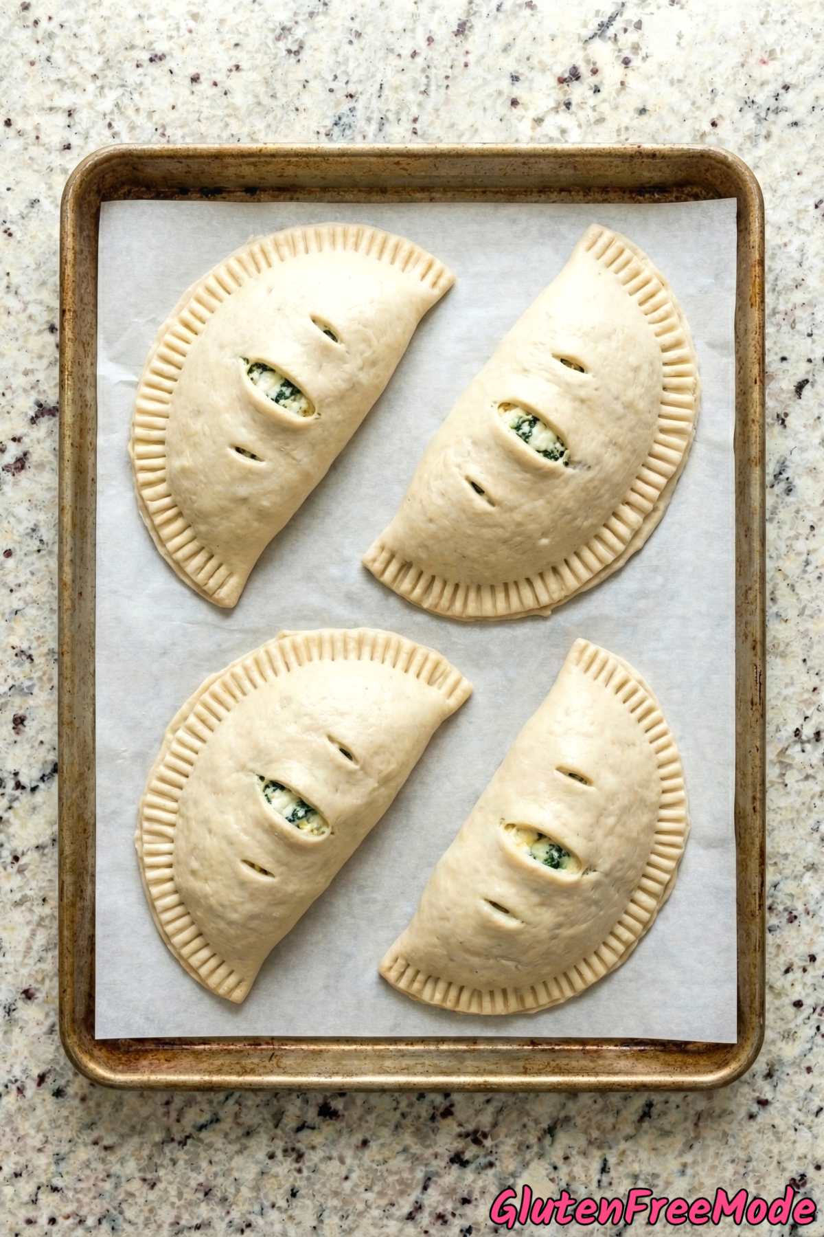 Gluten Free Spinach & Cheese Calzones Step 4