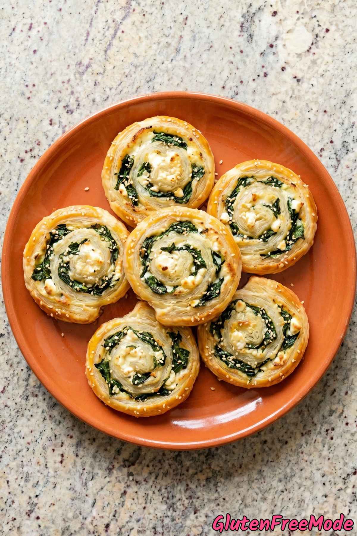 Wholesome gluten free spinach feta pinwheels