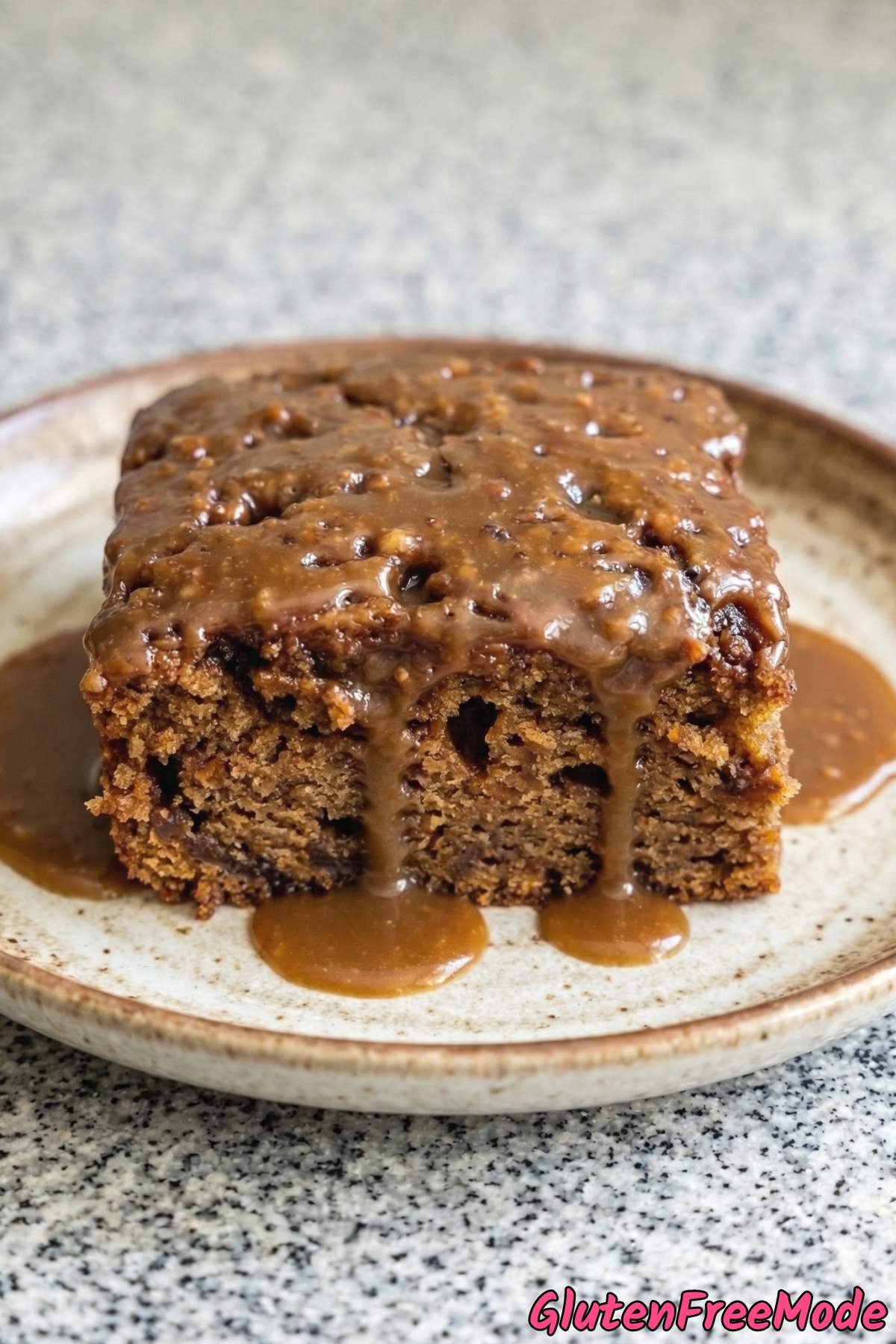 Luscious gluten free sticky toffee cake