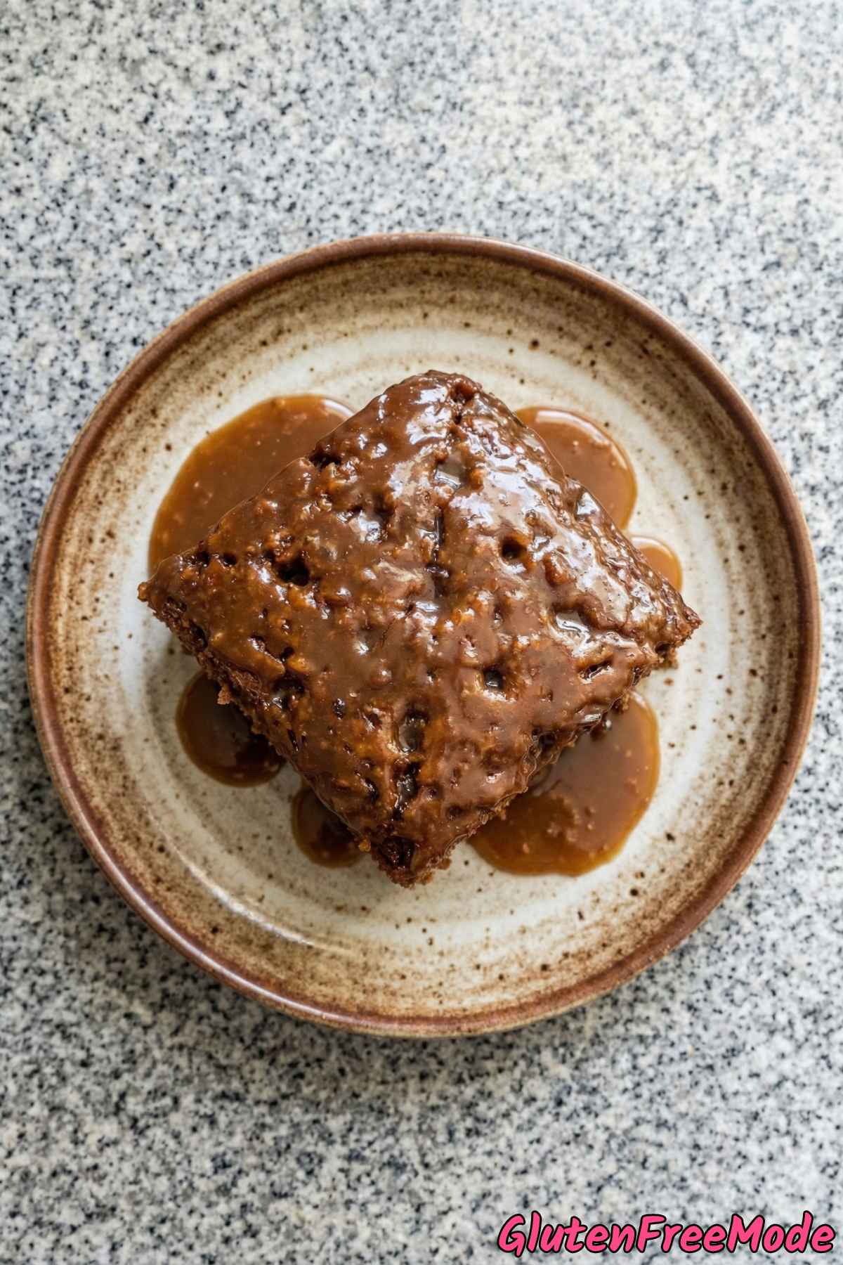 Moist gluten free sticky toffee cake