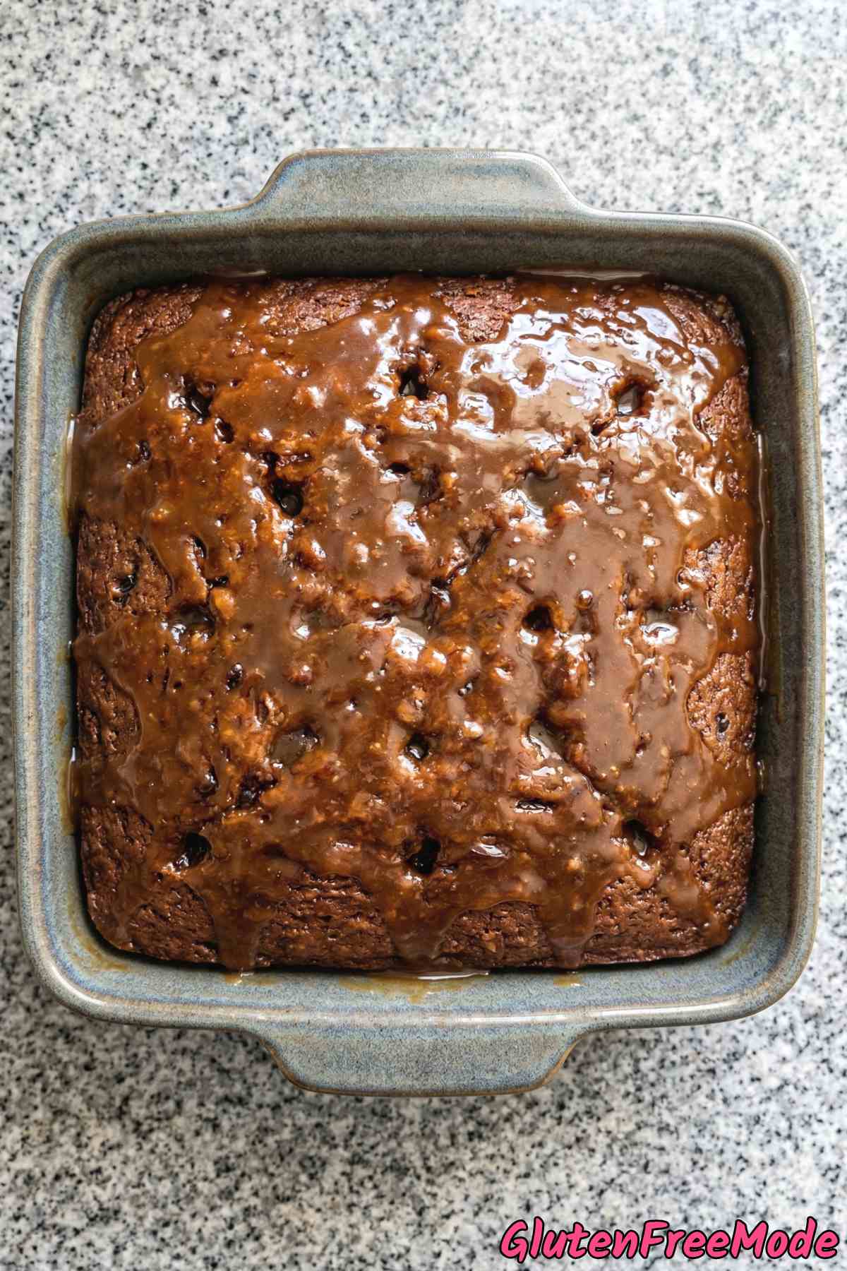 Indulgent gluten free sticky toffee cake