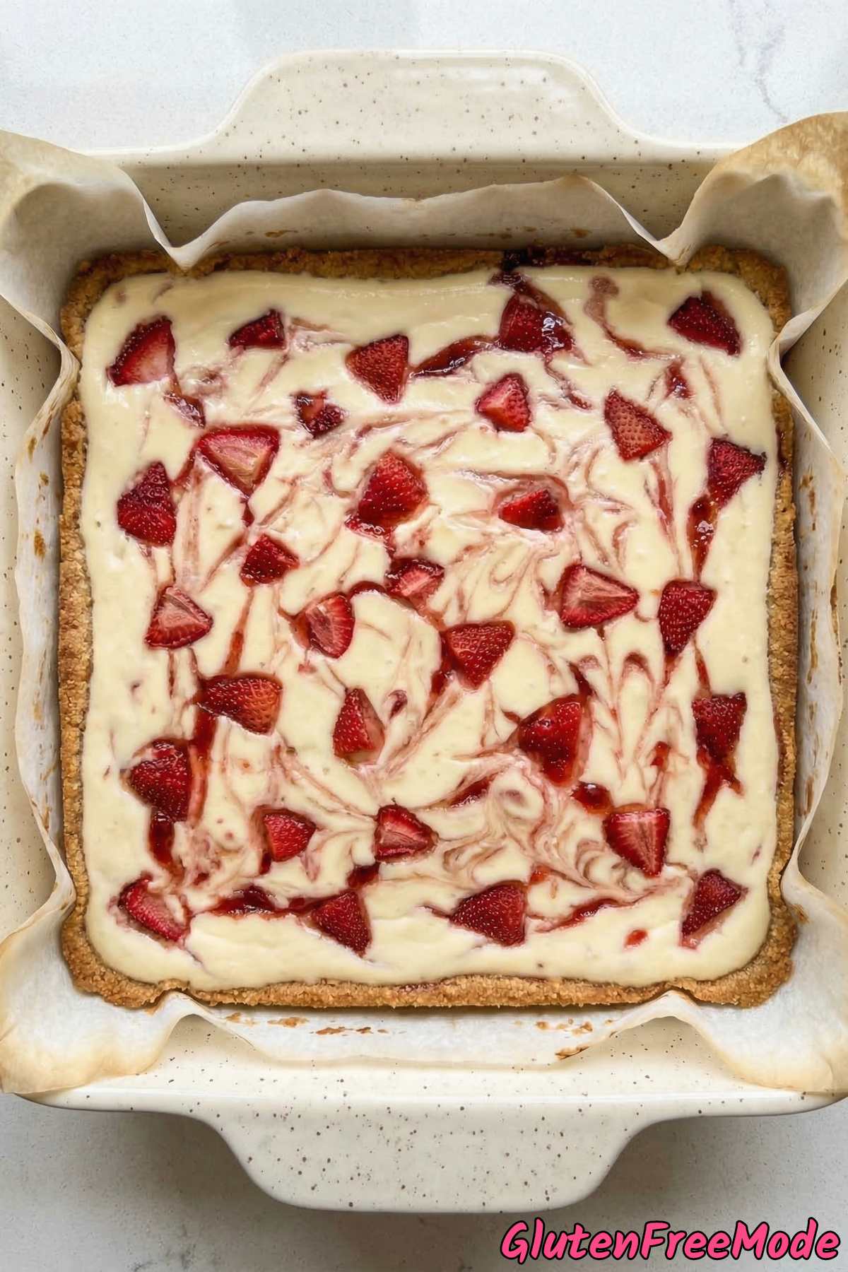 Gluten Free Strawberry Cheesecake Bars Step 4