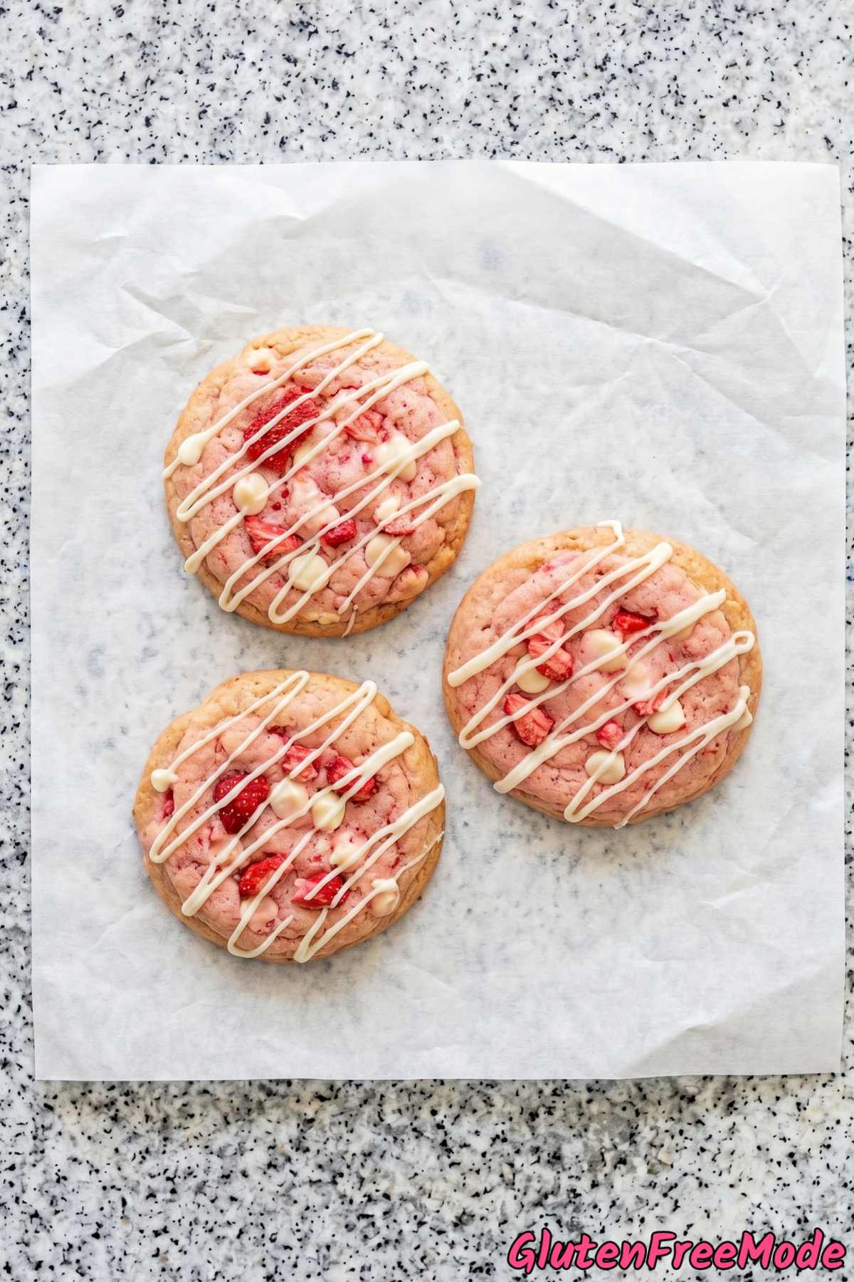 Sweet gluten free strawberry cheesecake cookies
