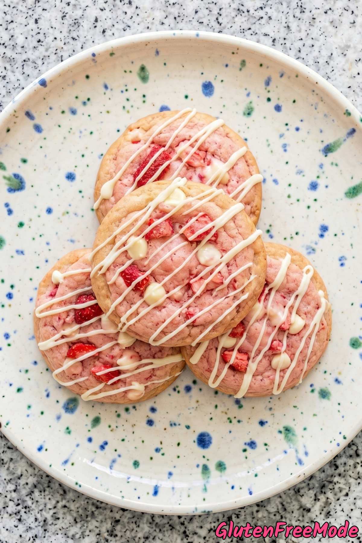 Homemade strawberry cheesecake cookies GF