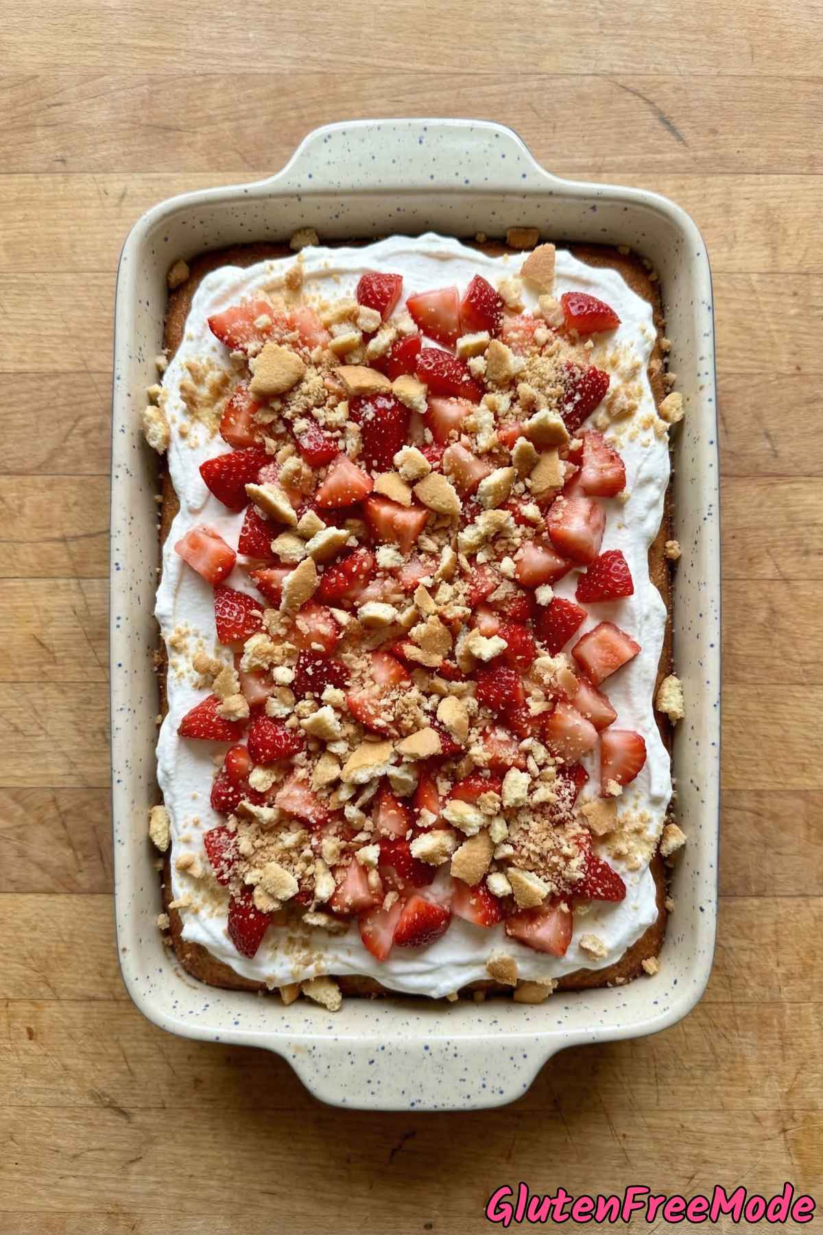 Irresistible strawberry crunch cake slice