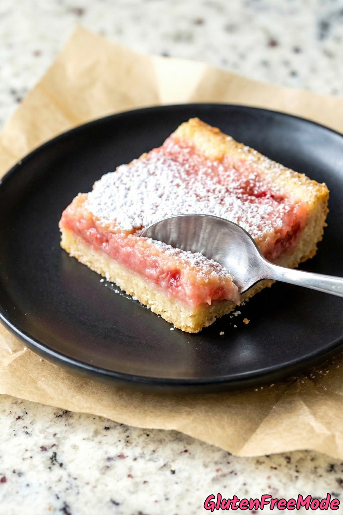 Luscious gluten free strawberry lemonade bars