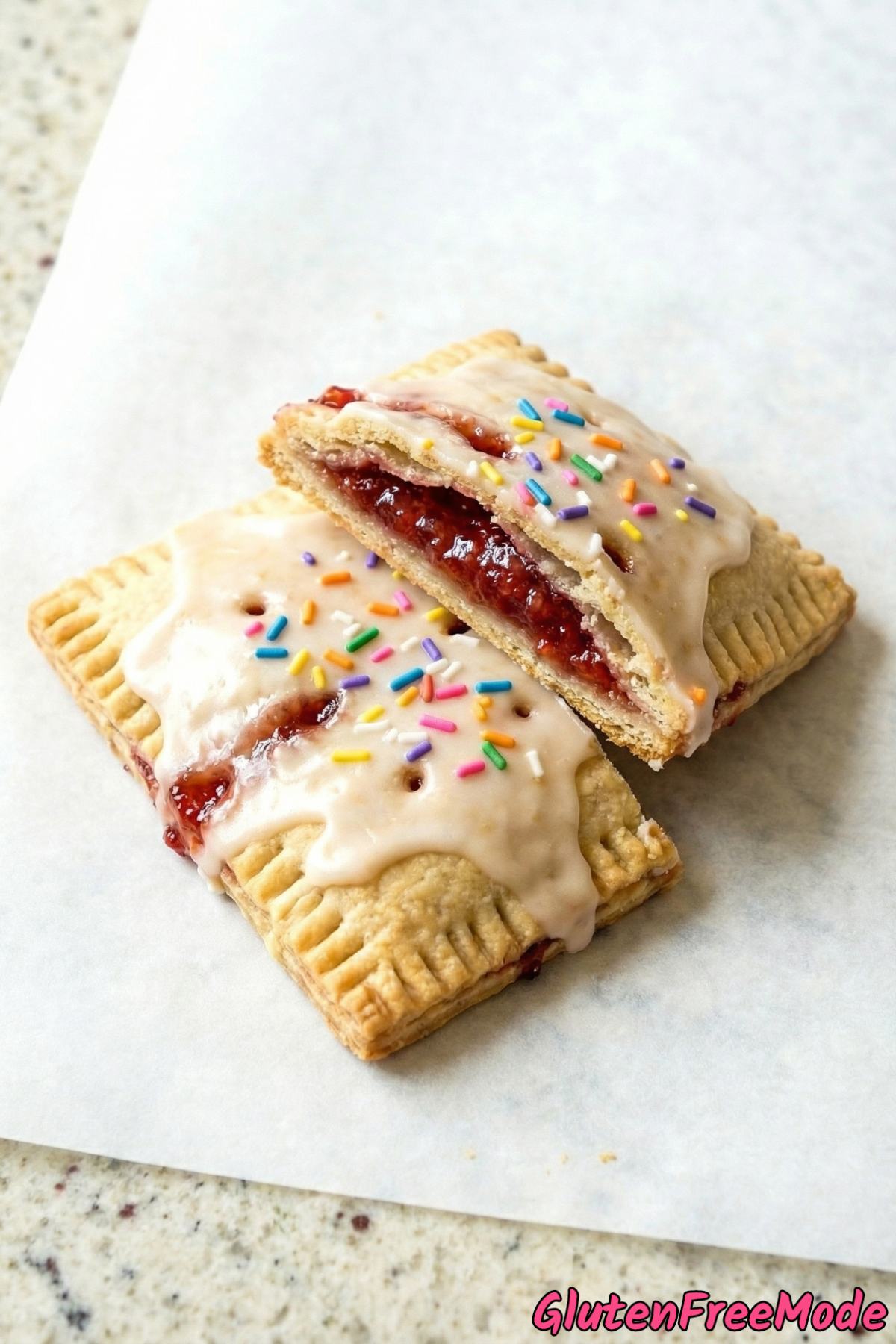 Homemade gluten free strawberry pastries