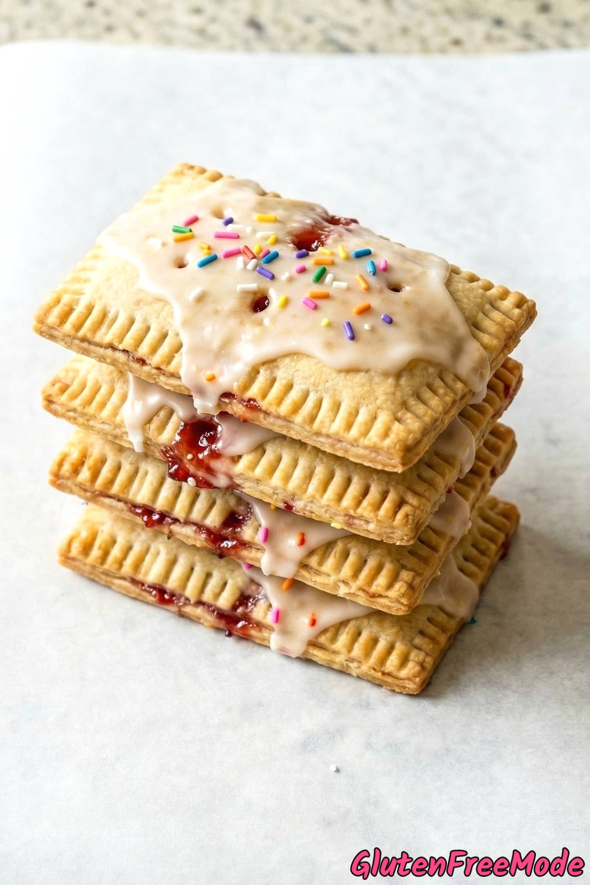 Fresh gluten free strawberry toaster pastries
