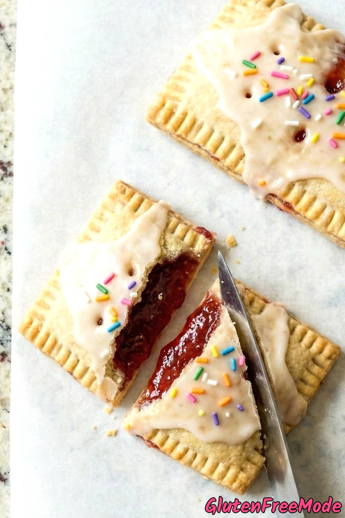 Flaky gluten free strawberry toaster pastries
