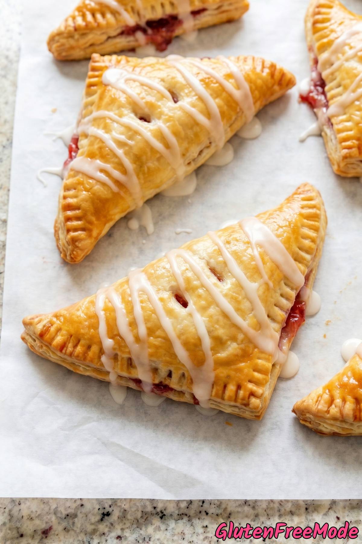 Buttery gluten free strawberry turnovers