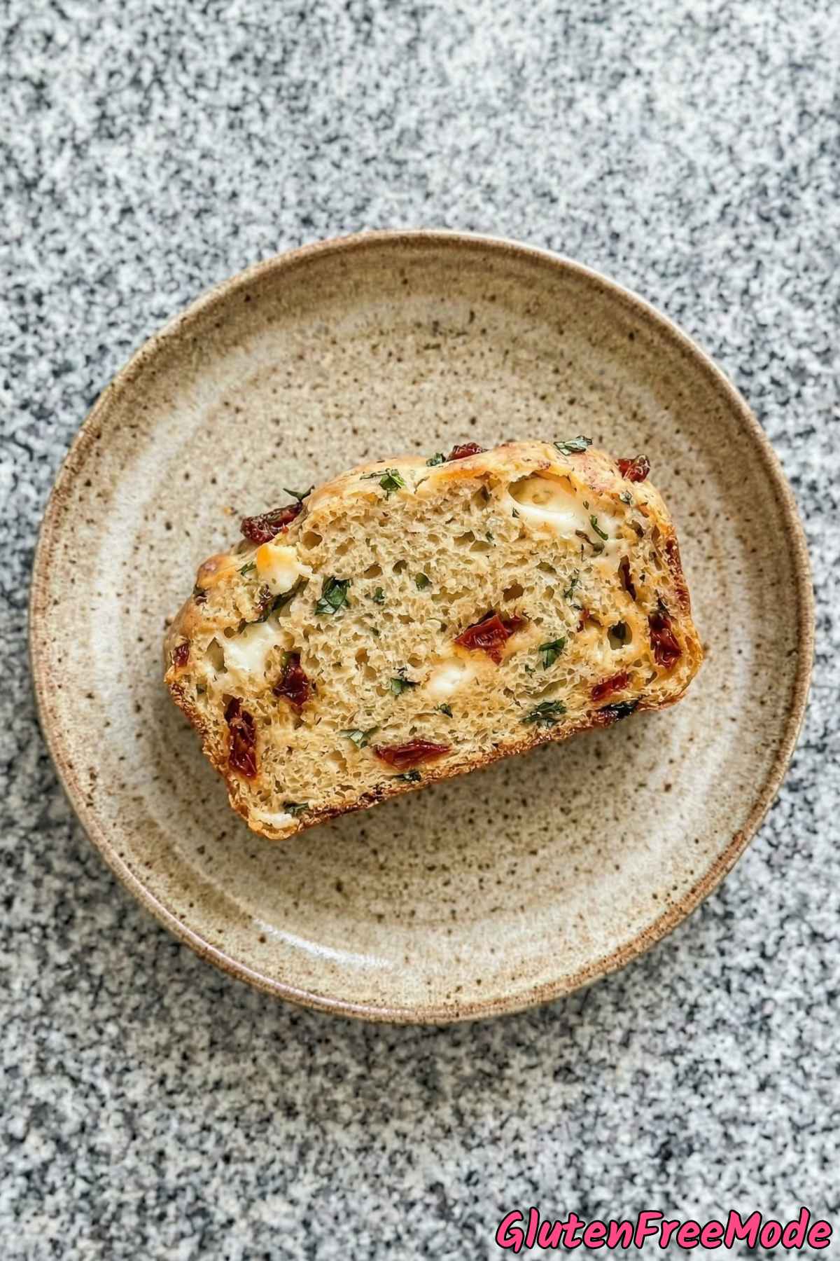 Hearty gluten free sun-dried tomato basil bread