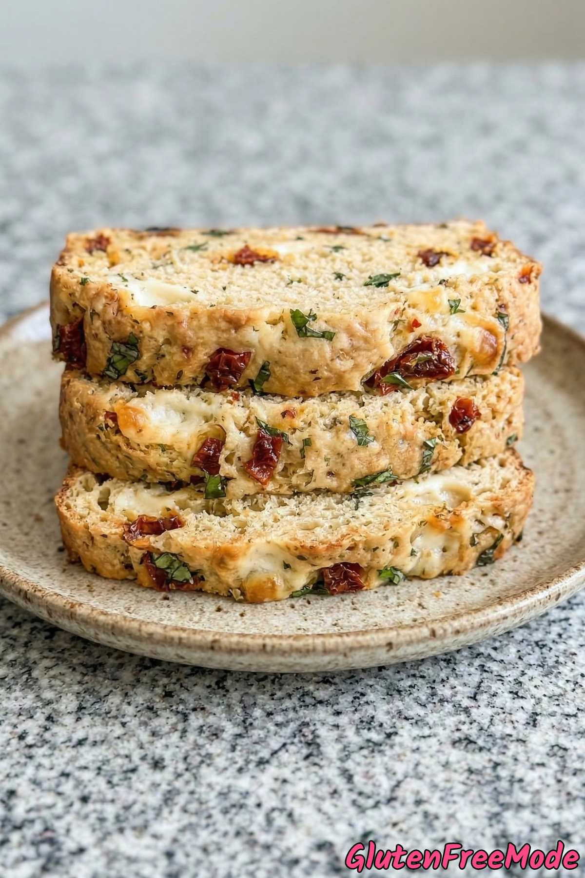 Fresh gluten free sun-dried tomato basil bread
