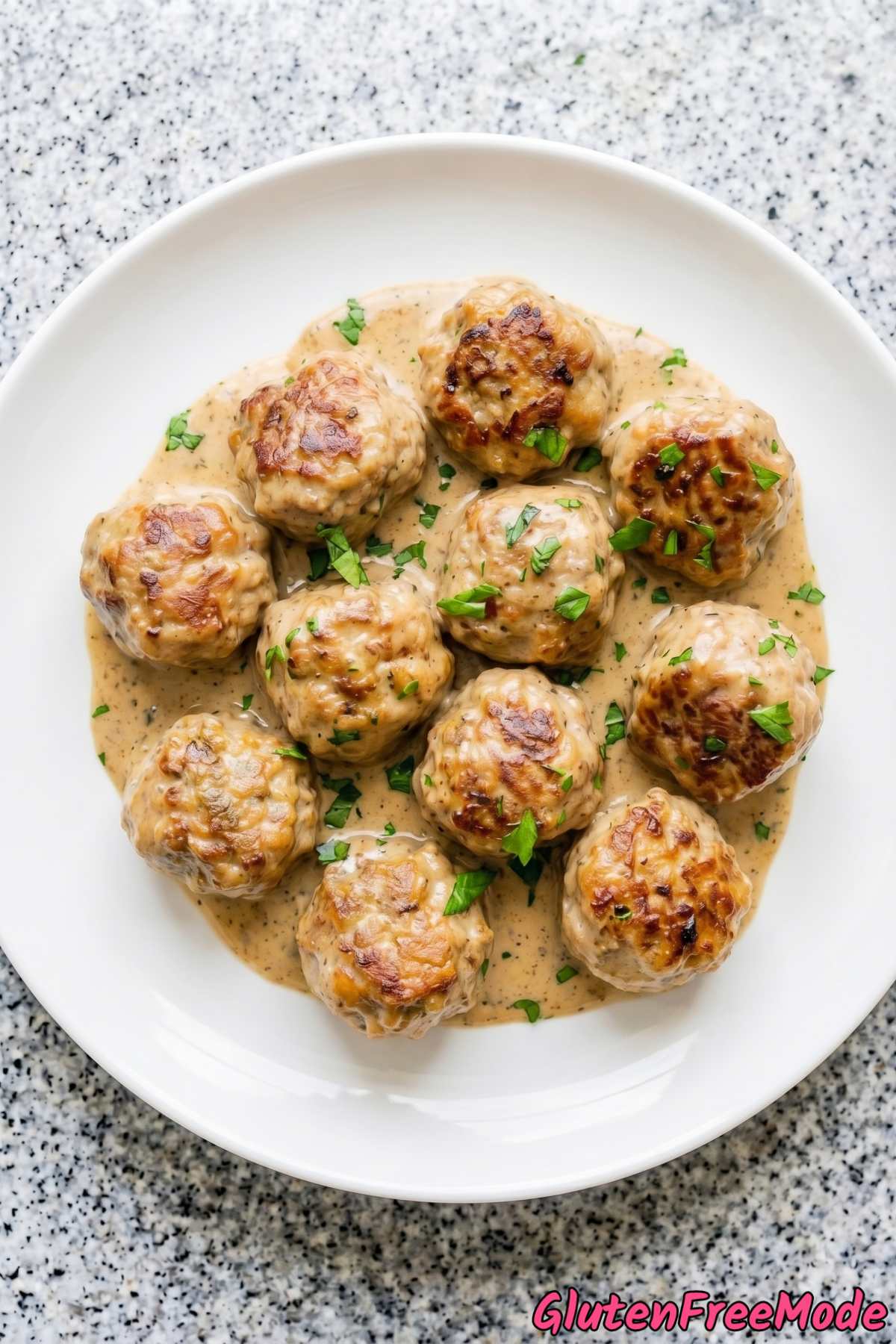 Juicy gluten free Swedish meatballs