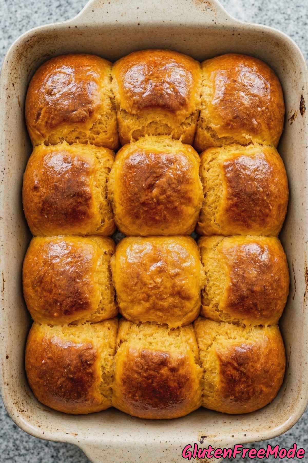Soft gluten free sweet potato dinner rolls