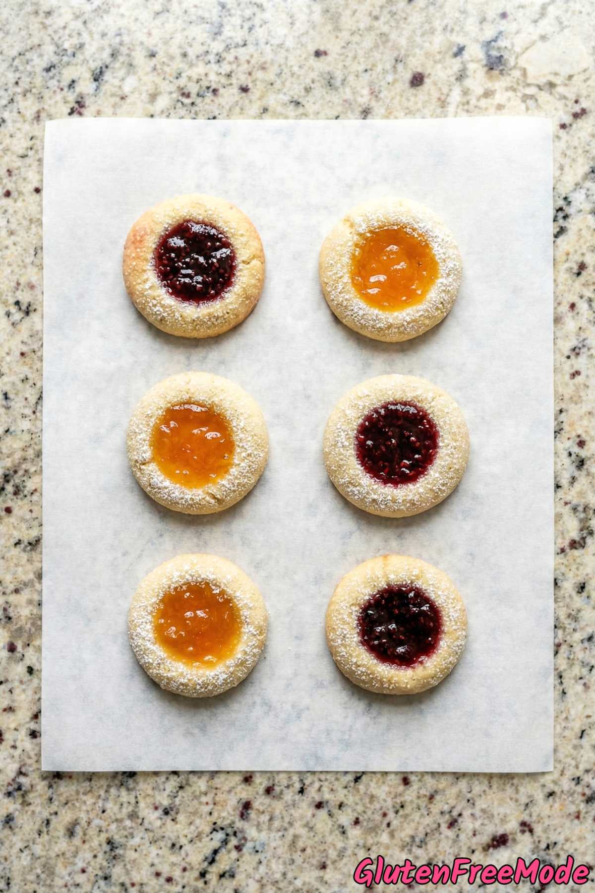 Easy gluten free thumbprint jam cookies