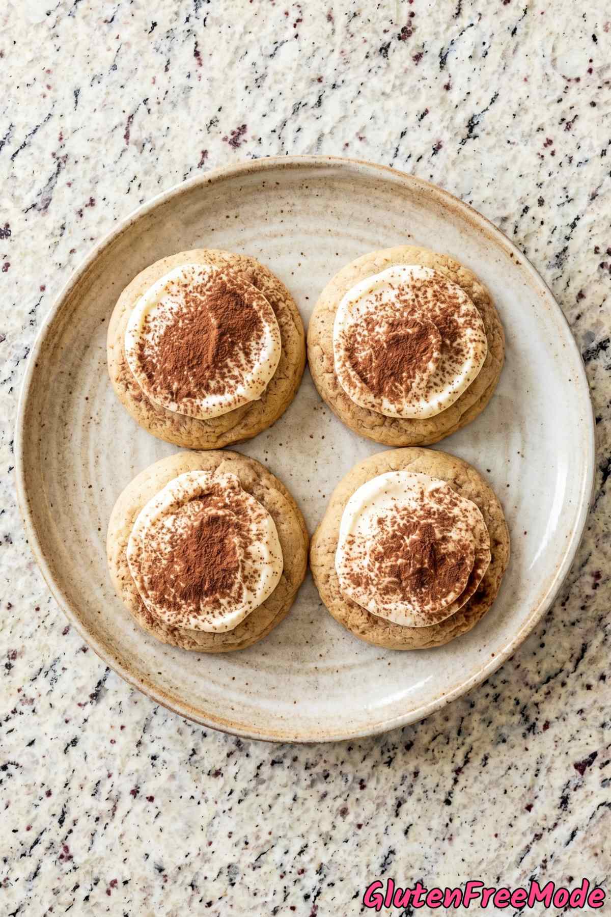 Homemade gluten free tiramisu cookies