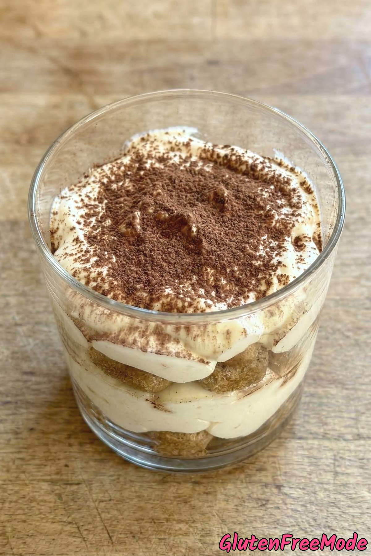 Rich gluten free tiramisu cups layered