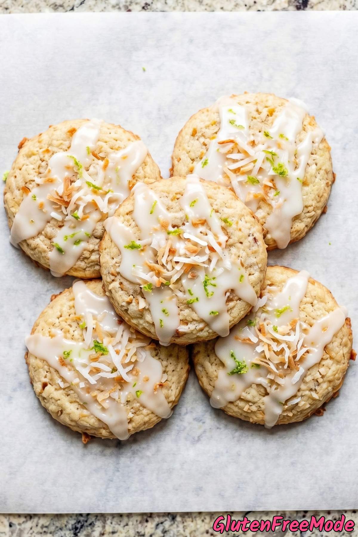 Zesty gluten free coconut lime cookies