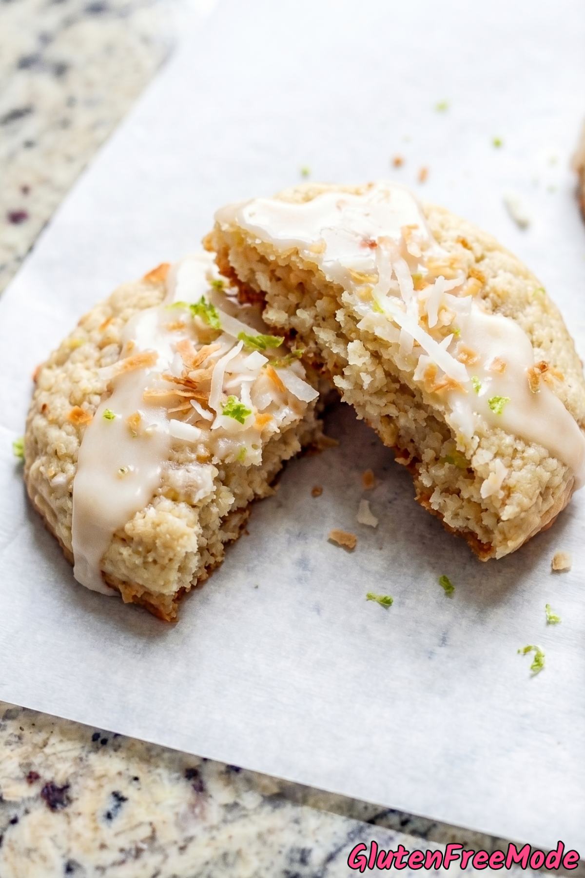 Wholesome gluten free coconut lime cookies