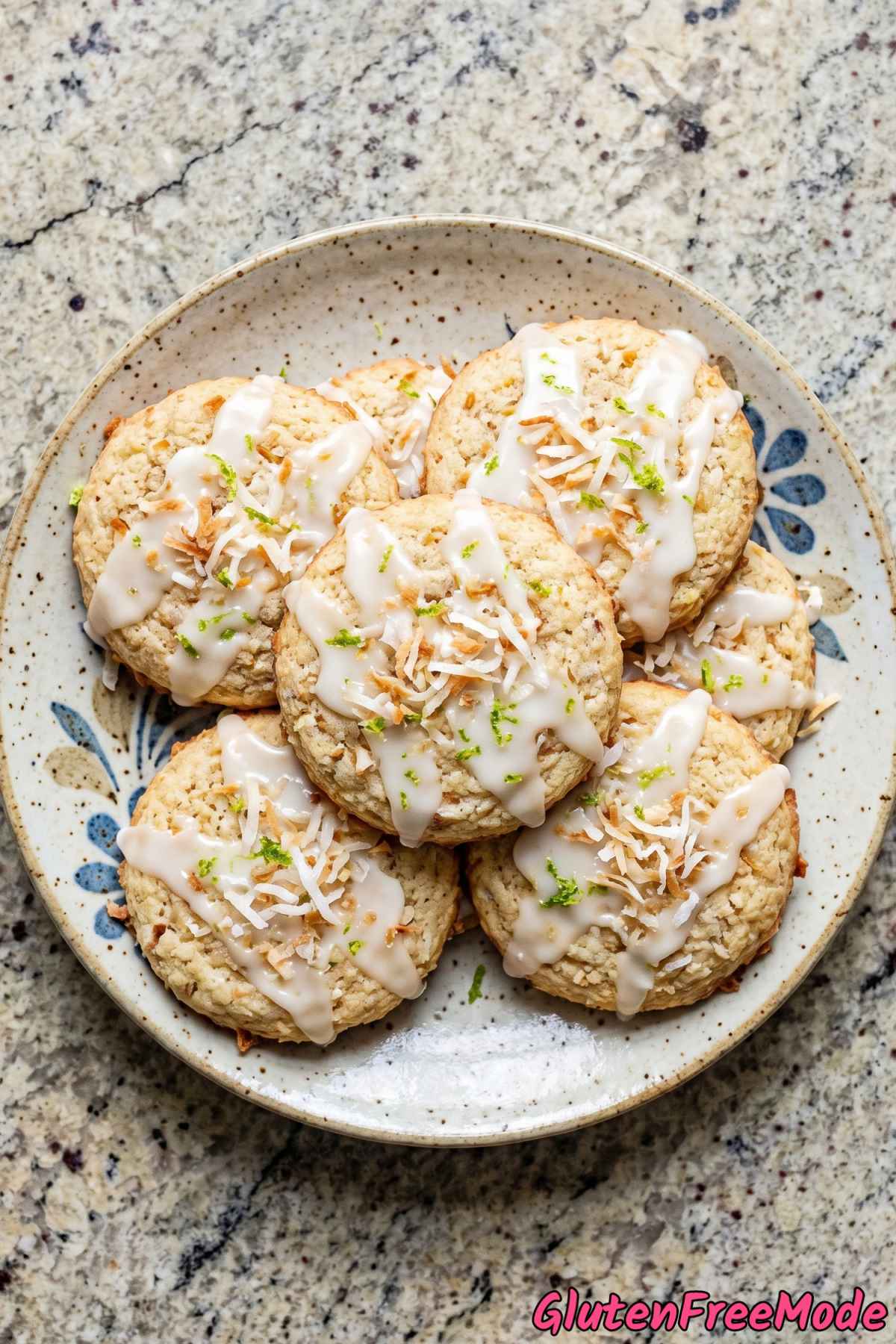 Light gluten free toasted coconut cookies