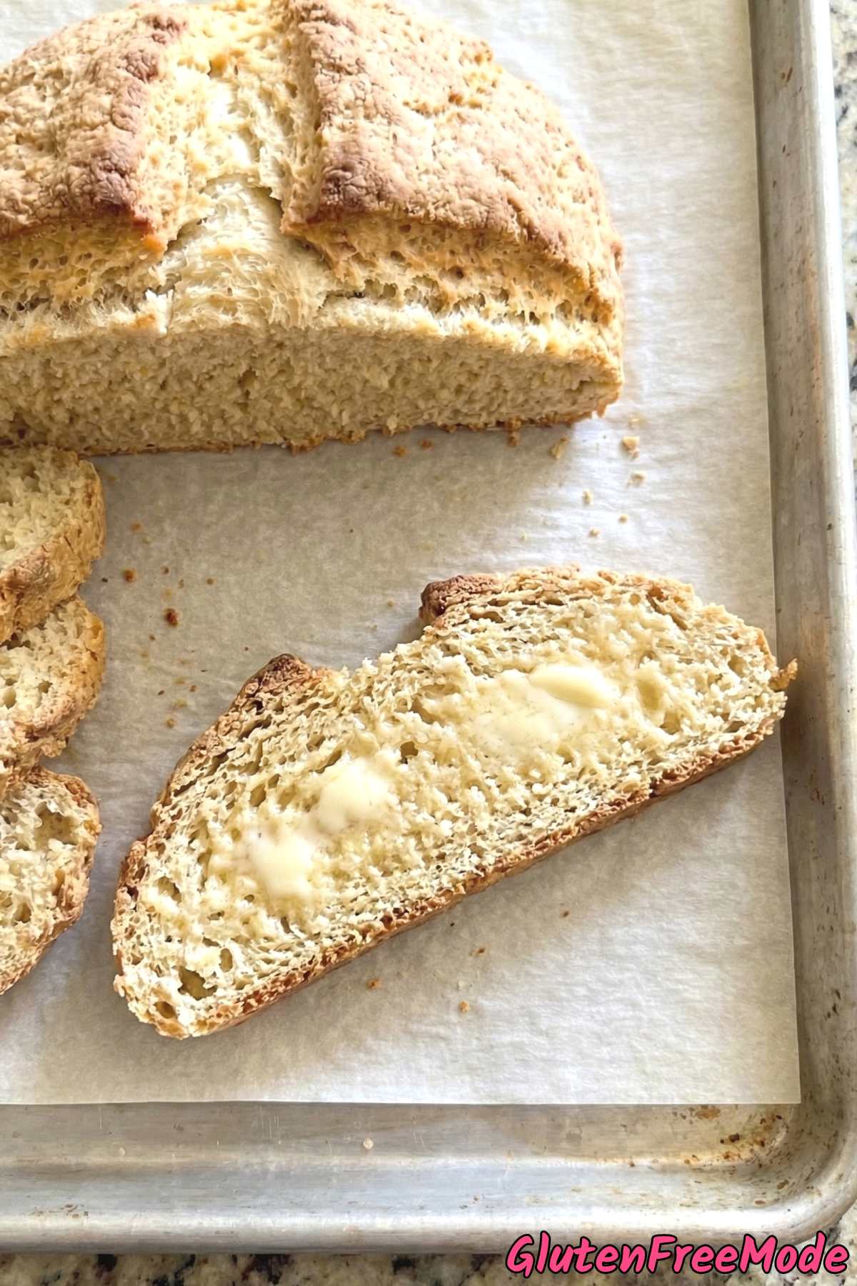 Homemade gluten free traditional soda bread