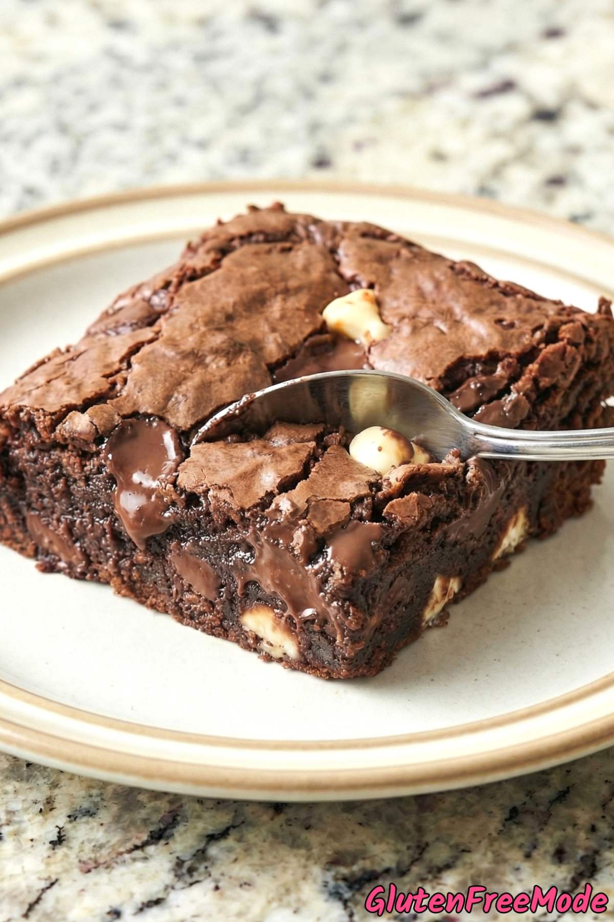 Indulgent gluten free triple chocolate brownies