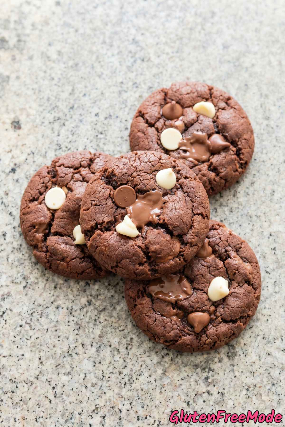 Indulgent gluten free triple chocolate cookies
