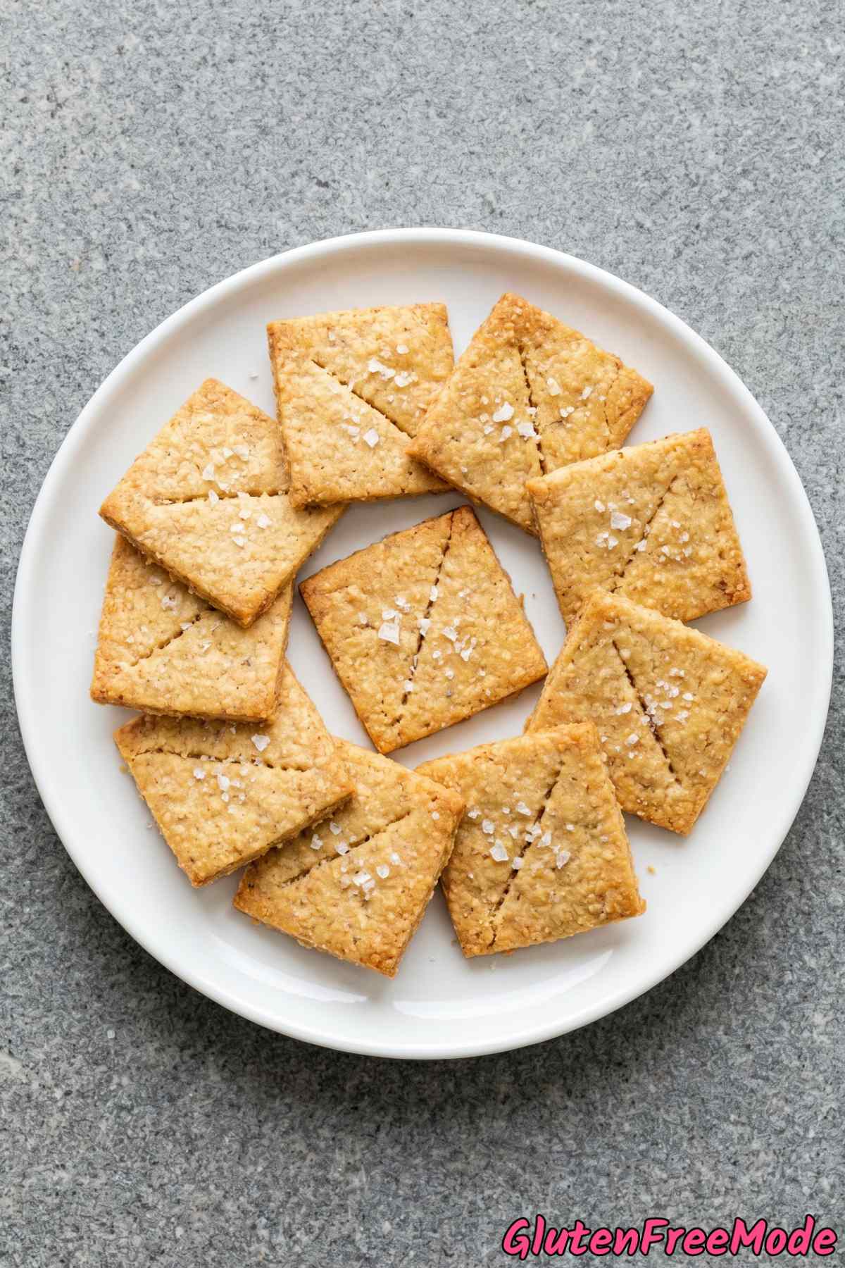 Savory gluten free truffle parmesan crackers