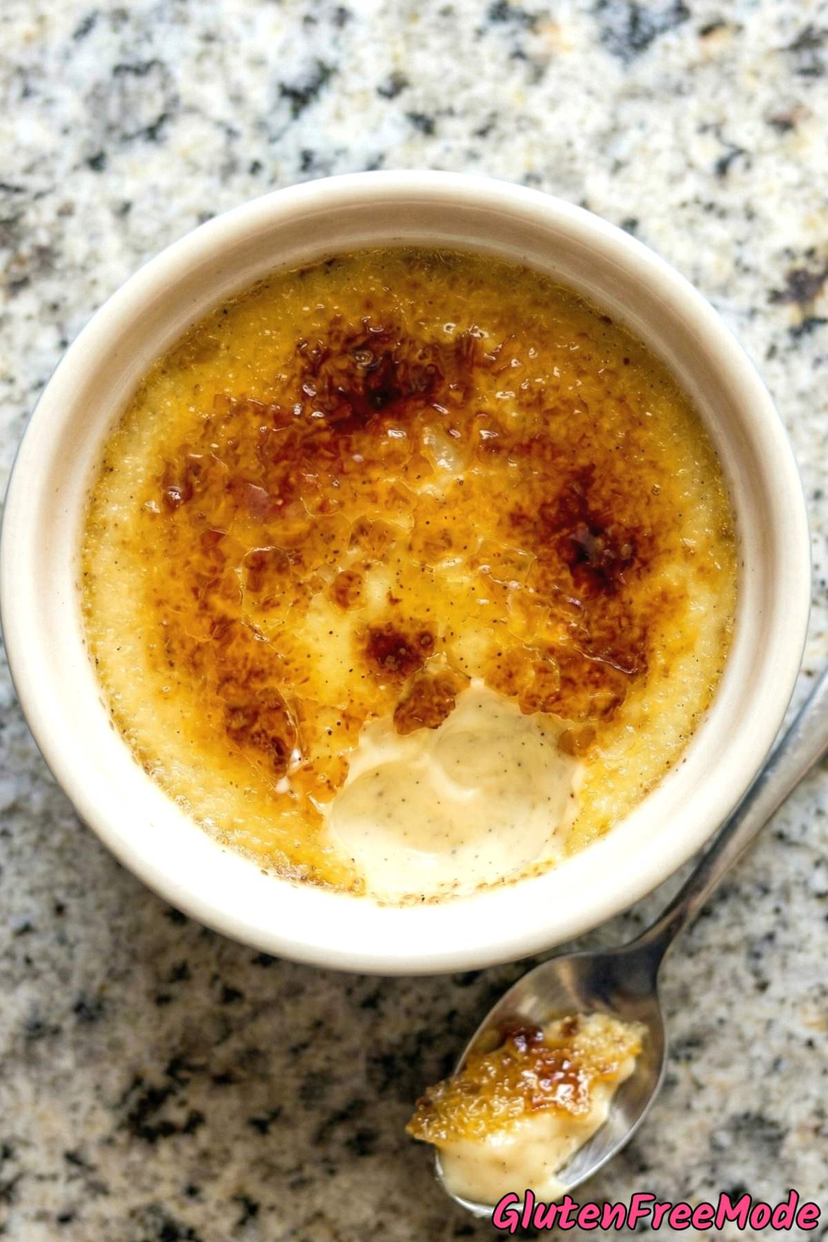 Luscious gluten free vanilla bean creme brulee