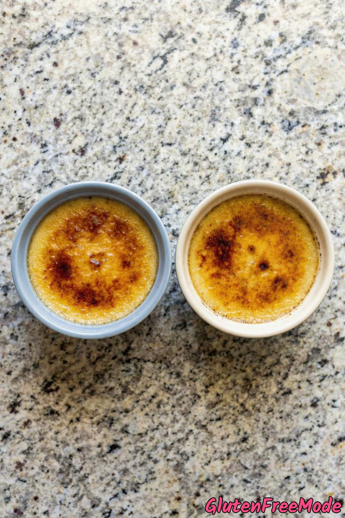 Silky gluten free vanilla bean creme brulee