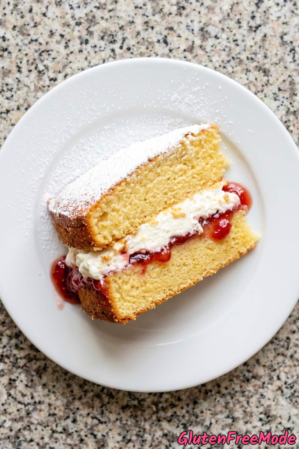 Decadent gluten free Victoria sponge cake