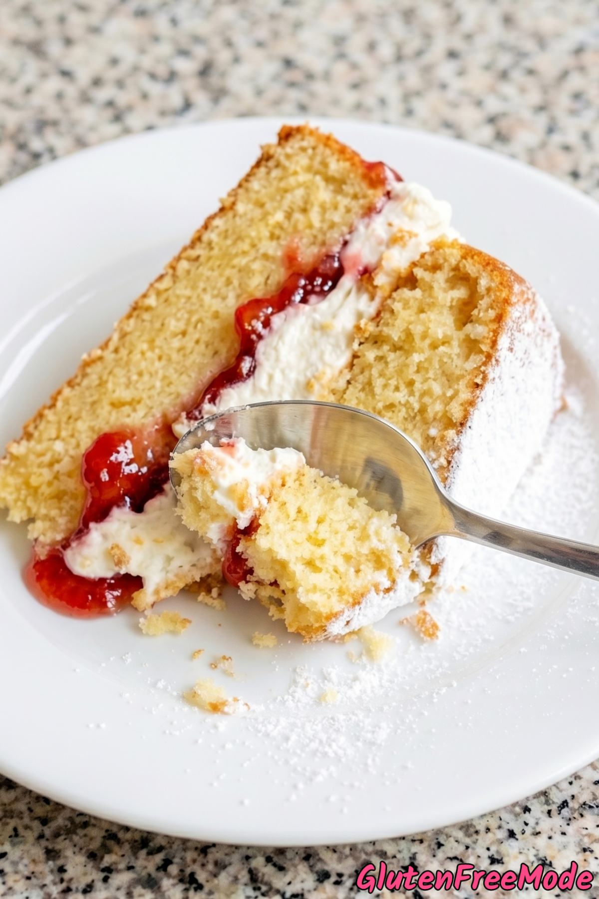 Gorgeous gluten free Victoria sponge cake