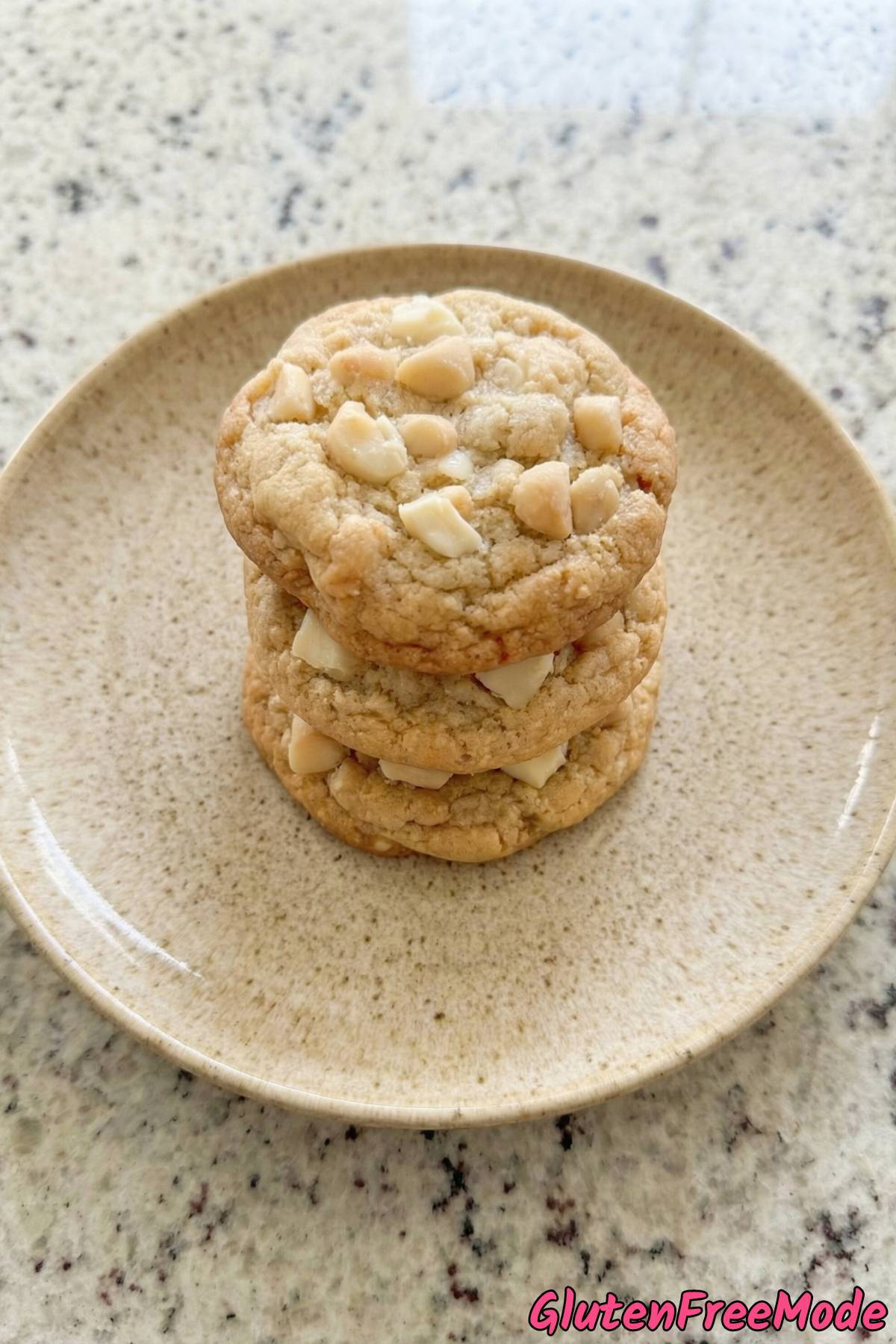 Warm gluten free macadamia nut cookies