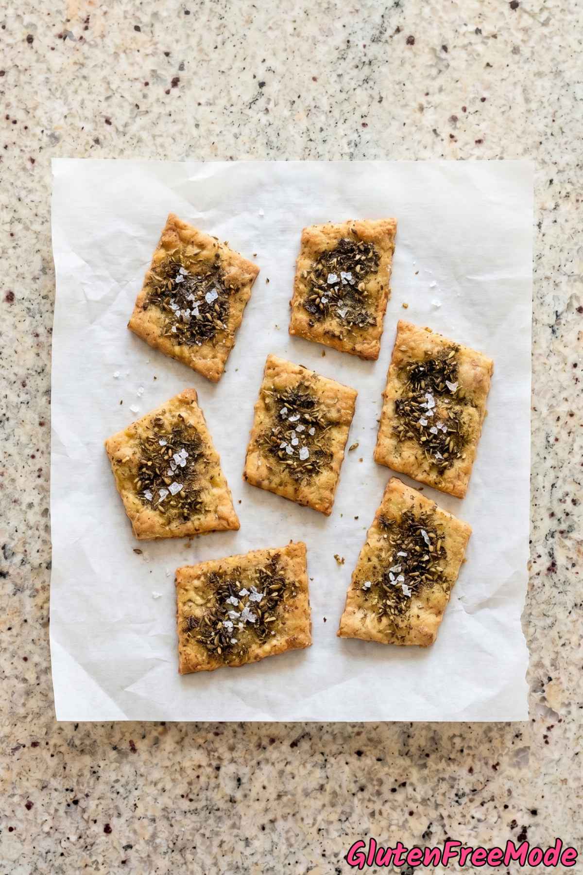 homemade zaatar olive oil crackers