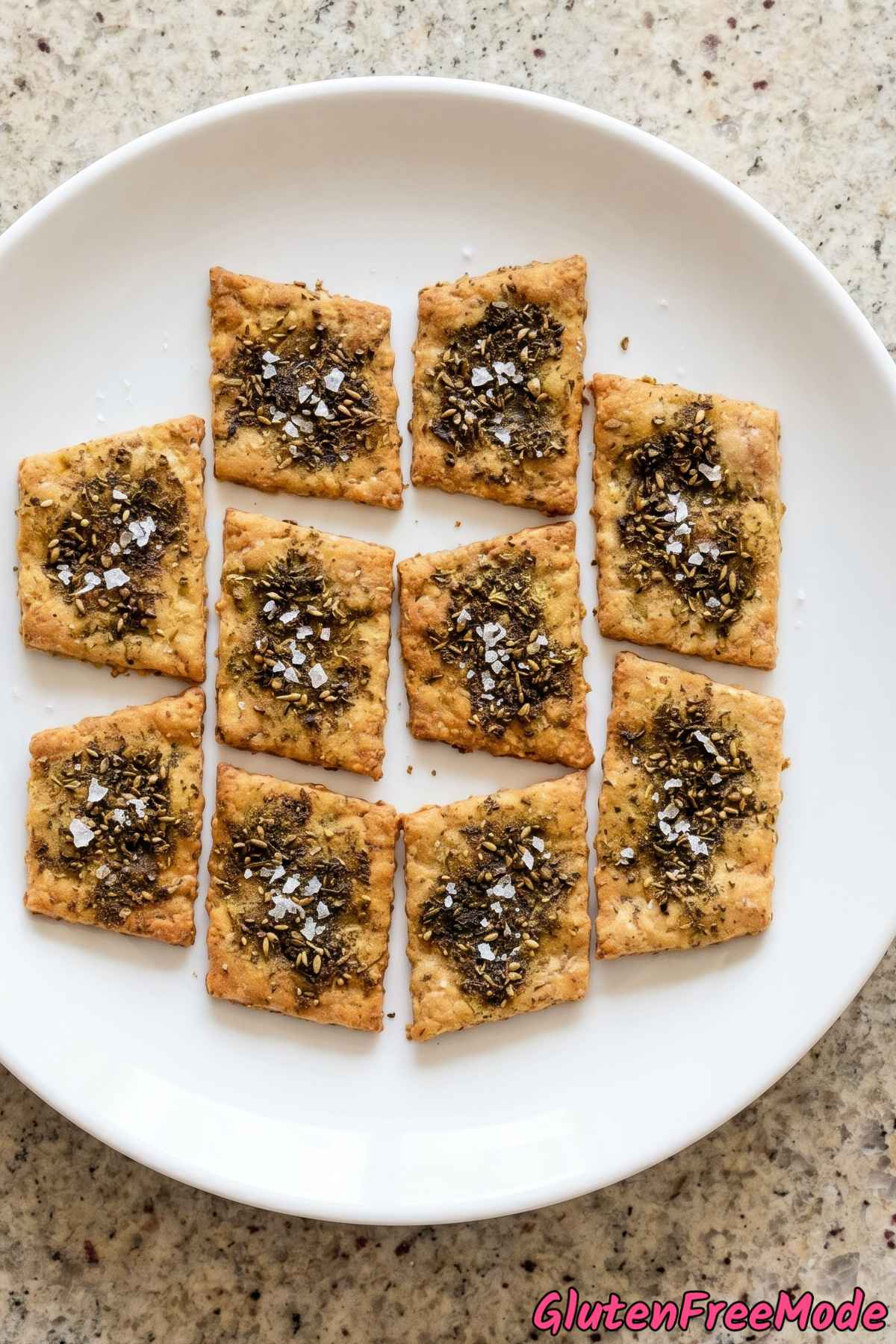 crispy gluten free zaatar crackers