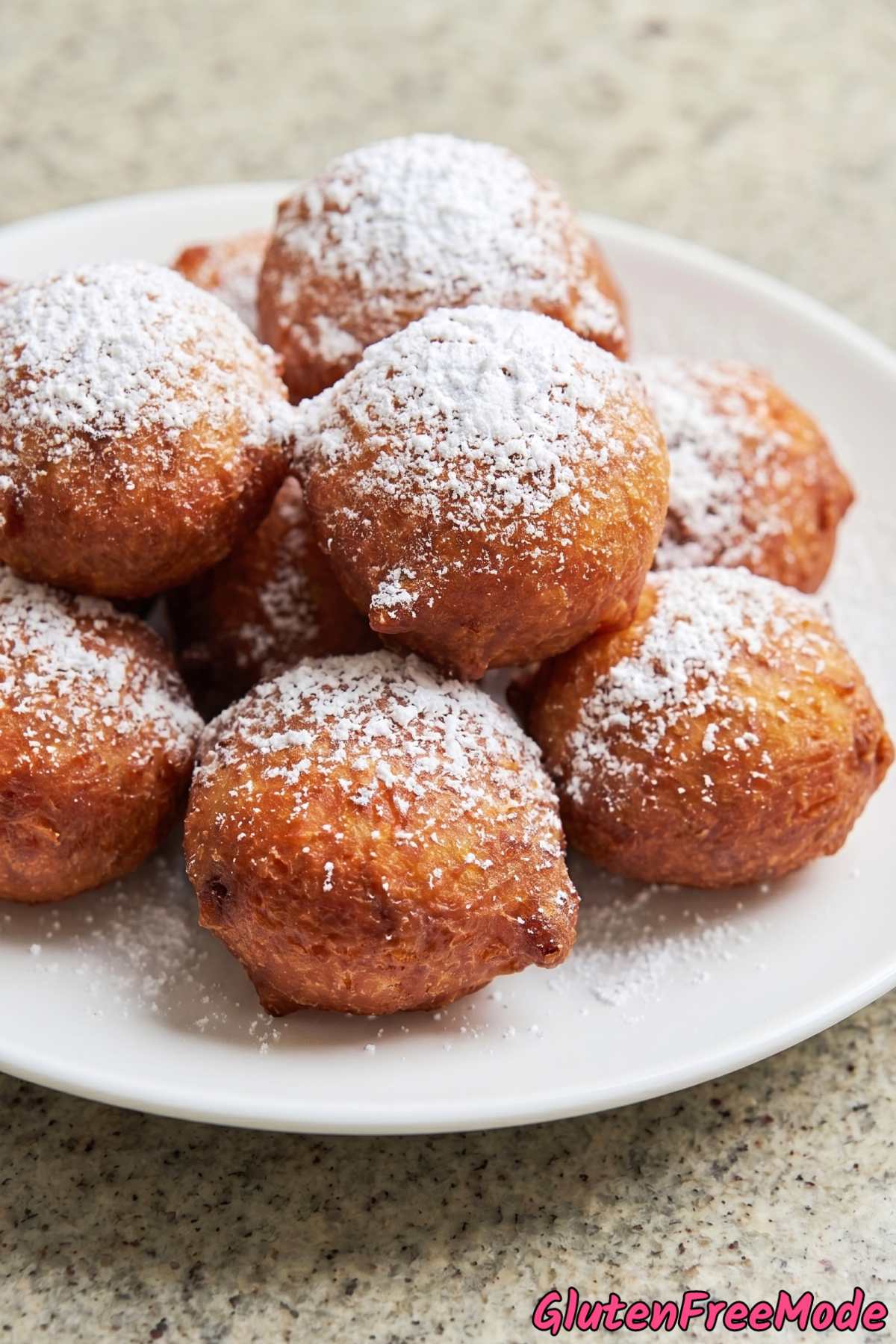 Warm gluten free zeppole fresh fried
