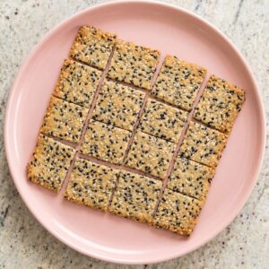 Gluten Free Black Sesame Rice Crackers