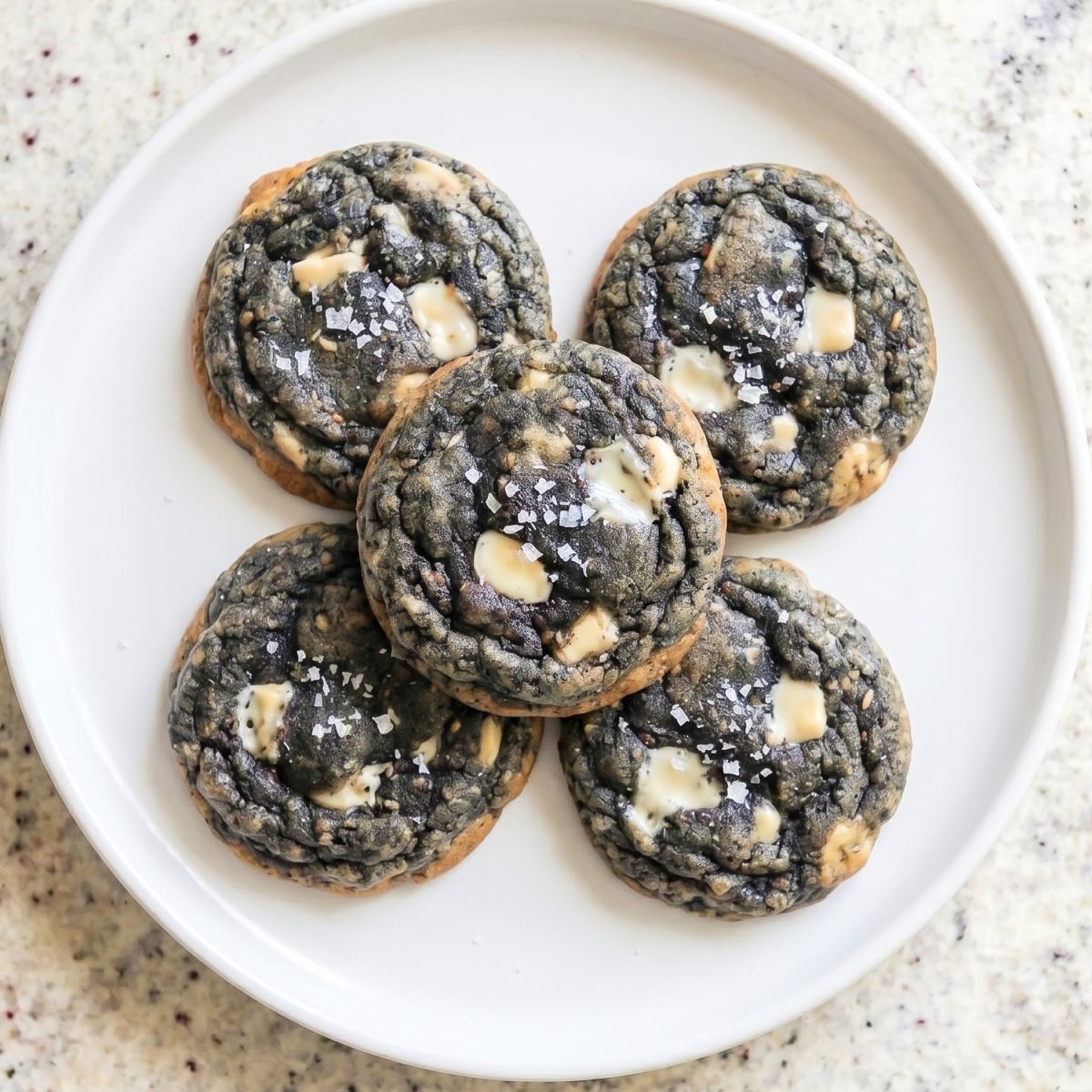 Gluten Free Black Sesame & White Chocolate Cookies