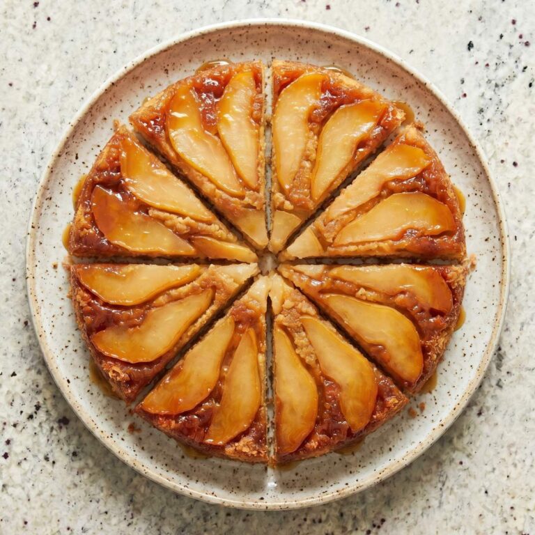 Gluten Free Caramel Pear Upside Down Cake