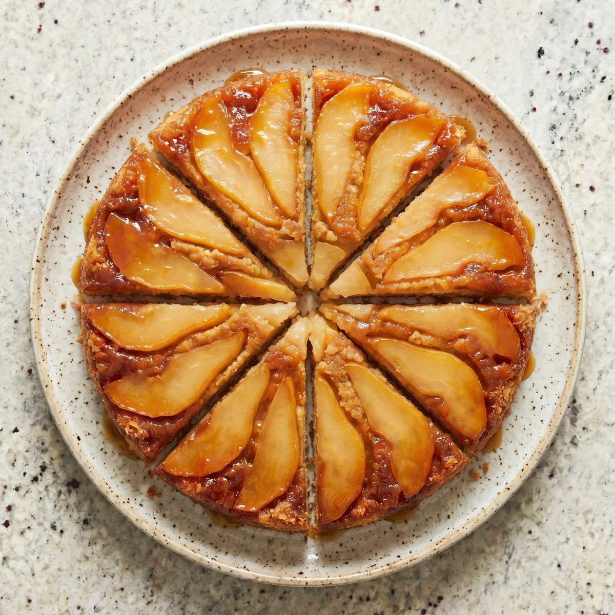 Gluten Free Caramel Pear Upside Down Cake