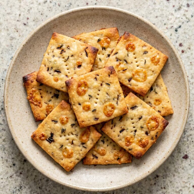 Gluten Free Caramelized Onion & Gruyere Crackers