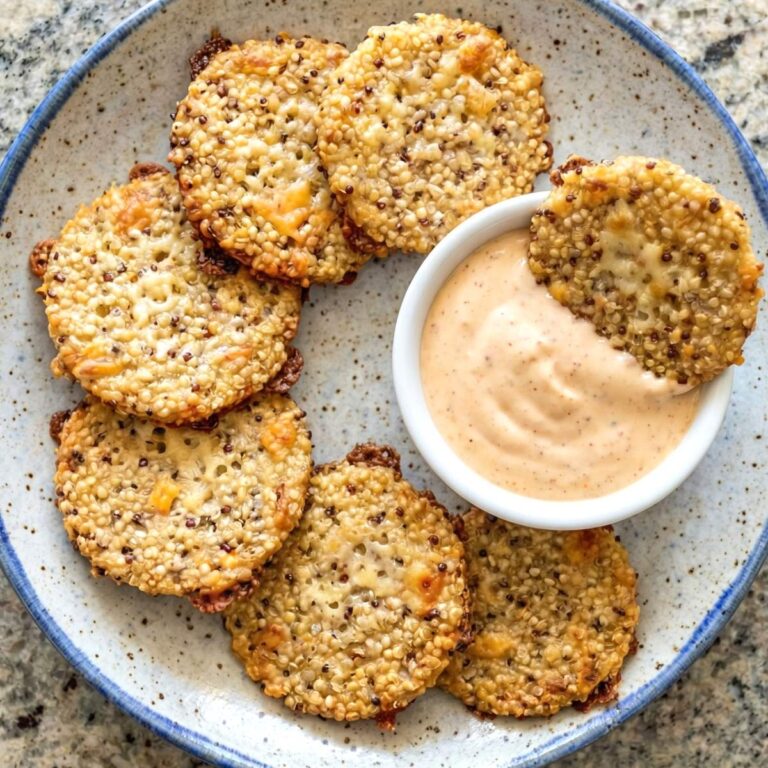 Gluten Free Cheddar Quinoa Crisps