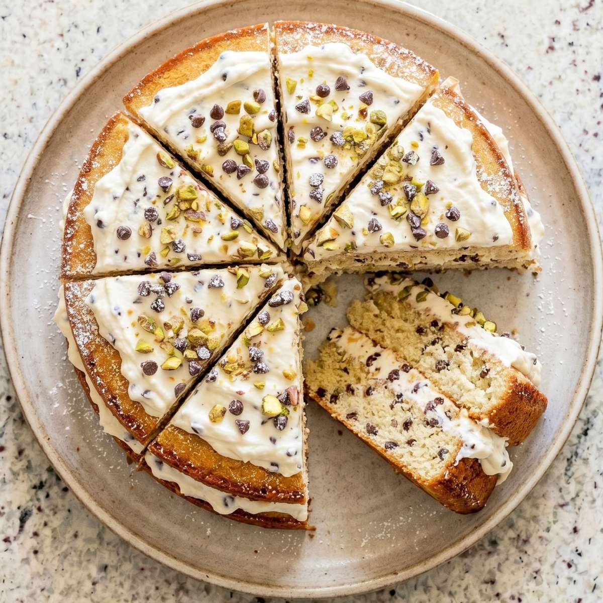 Gluten Free Chocolate Chip Cannoli Cake